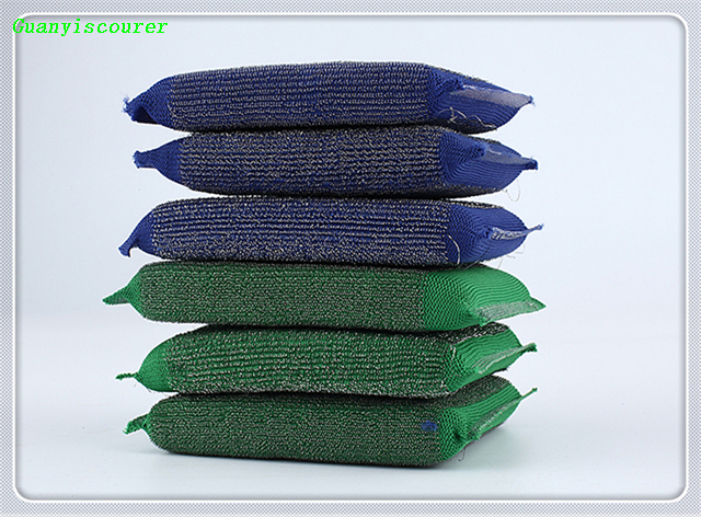 kitchen cleaning stainless steel wire sponge scouring pad manufacturer 